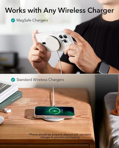 ESR for MagSafe Sticker 360, MagSafe Ring Magnet (HaloLock), 4 Pack Magnetic Ring, Universal Magnetic Wireless Charger Conversion Kit for iPhone 16/15/14/13/12/11, Galaxy S23/S22/S21 and More, White in Saudi Arabia