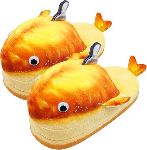 Funny Bread Slippers for Women,Adult Food Bread Whale Slippers, Winter Plush Food Slippers,Novelty Cartoon Cotton Slippers,Birthday Gifts for Women Men in Saudi Arabia