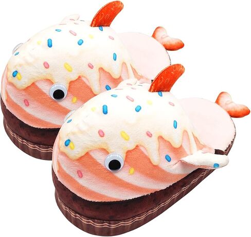 Funny Bread Slippers for Women,Adult Food Bread Whale Slippers, Winter Plush Food Slippers,Novelty Cartoon Cotton Slippers,Birthday Gifts for Women Men in Saudi Arabia