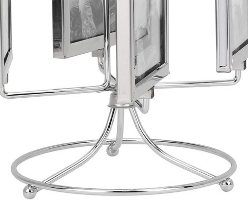 Haofy Home Rotating Photo Picture Frame, Photo Display Stand for 4x6in Photo, Restaurant Rotating Menu Frame,Vintage Retro Style Multiple Desk Table Picture Frame with Glass Front in Saudi Arabia