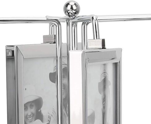 Haofy Home Rotating Photo Picture Frame, Photo Display Stand for 4x6in Photo, Restaurant Rotating Menu Frame,Vintage Retro Style Multiple Desk Table Picture Frame with Glass Front in Saudi Arabia