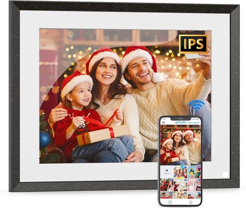 إطار صور رقمي ذكي إطار صور رقمي WiFi - شاشة لمس 9.7 بوصة، تشغيل فيديو FHD 1080P، 32 جيجابايت، مستشعر حركة، تدوير تلقائي، سحابة مجانية، مشاركة الصور عبر البريد الإلكتروني للتطبيق، هدية لأصدقاء العائلة in Kuwait