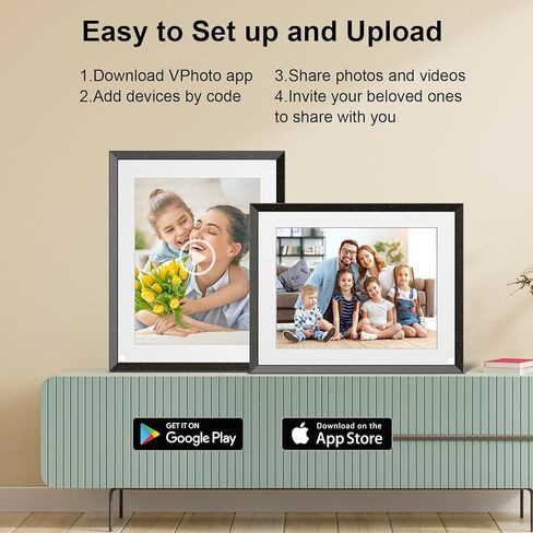 إطار صور رقمي ذكي إطار صور رقمي WiFi - شاشة لمس 9.7 بوصة، تشغيل فيديو FHD 1080P، 32 جيجابايت، مستشعر حركة، تدوير تلقائي، سحابة مجانية، مشاركة الصور عبر البريد الإلكتروني للتطبيق، هدية لأصدقاء العائلة in Kuwait