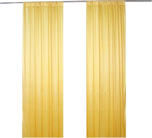 2pcs 5ftx10ft Curtain Backdrop Panels,Wrinkle Free Fabric, Drapes for Baby Shower Parties Weddings Birthday Party Photoshoot Background Decoration(Golden) in Kuwait