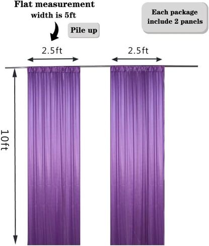 2pcs 5ftx10ft Curtain Backdrop Panels,Wrinkle Free Fabric, Drapes for Baby Shower Parties Weddings Birthday Party Photoshoot Background Decoration(Golden) in Kuwait