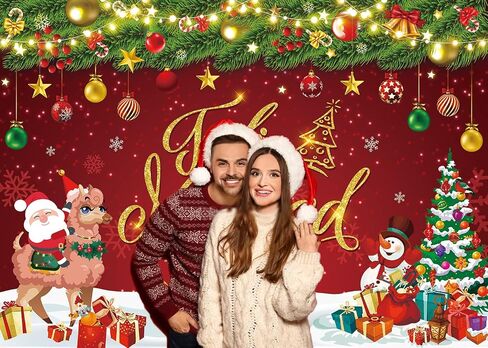 Feliz Navidad Banner Backdrop 7x5FT Feliz Navidad Christmas Decorations Red Feliz Navidad Sign for Winter Holiday Party Decorations Supplies Photo Props in Saudi Arabia