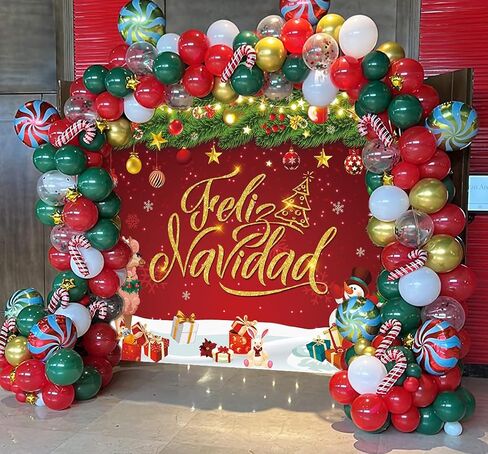 Feliz Navidad Banner Backdrop 7x5FT Feliz Navidad Christmas Decorations Red Feliz Navidad Sign for Winter Holiday Party Decorations Supplies Photo Props in Saudi Arabia