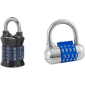 Master Lock 1535D Locker Lock Set Your Own Combination Padlock, Colors May Vary (Pack of 2)