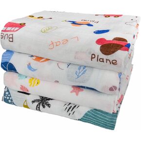 Muslin Baby Swaddle Blanket, Swaddle Warps, Super Soft, Breathable, Skin Friendly, for Boys and Girls, Baby Essentials, Registry and Gift (Girl)