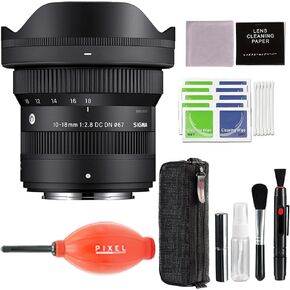 Sigma 10-18mm f/2.8 DC DN Contemporary Lens for Fujifilm-X Mount with Pixel Advance Accessories and Travel Bundle | 207975 | Sigma 10-18mm f/2.8 Fuji in Kuwait