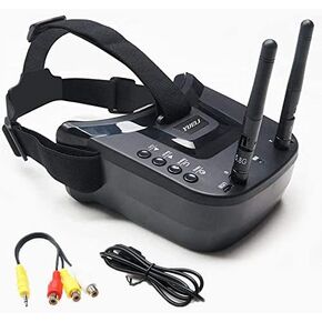 YueLi FPV Goggles VR009 سماعة فيديو 5.8G 40CH HD 3 بوصة 16:9 عرض 5.8 جيجا هرتز نظارات FPV صغيرة لملحقات DJI Avata Drone لـ FPV Quadcopter Drone Quadcopters FPV Racing (أسود) in Kuwait