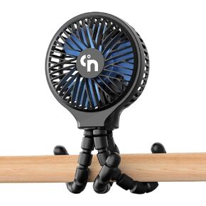 WiHoo Portable Stroller Fan Clip On for Baby Rechargeable Car Seat Fan,3 Speeds Battery Operated Baby Fan,USB Personal Fan for Stroller Crib Treadmill and Travel (Black)