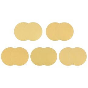 10pcs No Hole Sanding Discs- [ 9 Inch 60-240 Grit ] Round Hook and Loop Grip Sanding Pads Sheet Sandpaper for Automotive Woodworking Metal Polishing Use| Gold, Aluminum Oxide