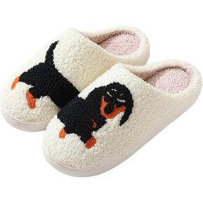Women's Men's Cute Frog Slippers Fuzzy Memory Foam Kawaii Cartoon Animal Slippers Winter Warm Fluffy Shoes Dog Slippers