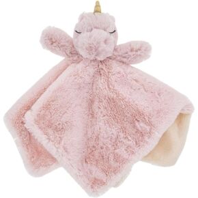 Security Blanket Lovey with Rattle (Pink Unicorn)