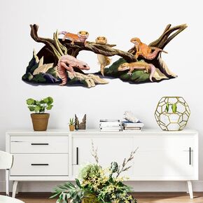 Chameleons Wall Decal Nursery Lizard Animal Wall Sticker Removable Peel and Stick Waterproof Wall Art Decor Stickers for Kids Baby Classroom Preschool Living Room Playing Room Bedroom School