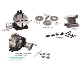 HHIP 9998-0005 6" Rotary Table Tailstock Dividing Plates Lathe Chuck and Clamping Kit