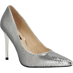 Nine West Women's Fresh Pump, Silver Sequin 040, 6.5
