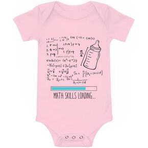 Viuluti Math Skills Loading Baby Bodysuits Funny Cute Infant Outfit One-piece Bodysuit Romper Outfit Cotton Baby Clothes
