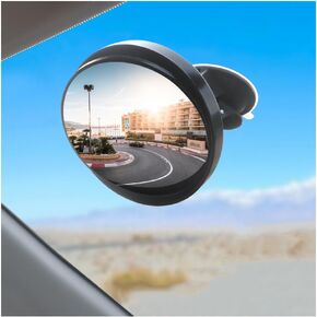 Curved HD Baby Car Mirror Rear Facing with Strong Suction Cup,Car Baby Mirror 360° Rotation Without No Dead Angle,Universal Backseat Mirror for Baby Fit Cars,SUVs,Trucks