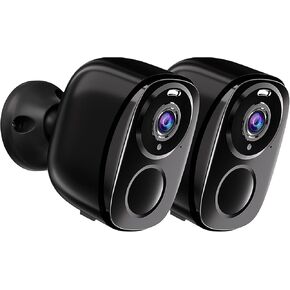 Security Cameras Wireless Outdoor, Battery Powered Security Cameras with IP65 Waterproof, Two-Way Audio, Color Night Vision, No Subscription WiFi Security Camera-1PACK BW4 with Solar Panel (Black)