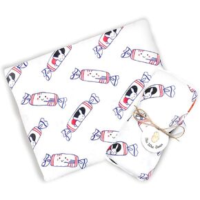 Organic Cotton and Bamboo Rayon Muslin Swaddle Blankets, Set of X (Bunny Candy)