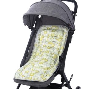 Stroller Seat Liner Breathable Cotton Baby Pushchair Pram Seat Cushion Universal Baby Carriage Cushion Reversible Seat Mat Pad for Stroller