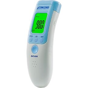 Concord Non-Contact Infrared Forehead Thermometer with Tri-Color LCD Display, 3 Modes Body, Surface and Room Temperatures. for Kids, Infants, Toddlers, Adults and Nurses