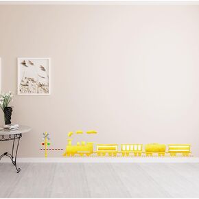 Moving Train Wall Stickers,Construction Transportation Wall Decals,Baby Boy Wall Stickers,Kids Bedroom & Baby Nursery& Playroom Wall Decor,Removable Wall Decals