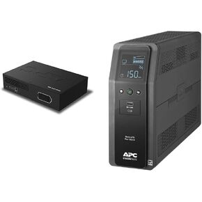 APC Back-UPS Slim BV400XU, 400VA Rugged UPS for Digital Signage, Retail POS, and Harsh Environments, with VESA Mount, Din-Rail and Wall Mount