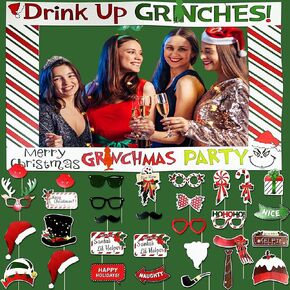 JeVenis Christmas Party Booth Props Frame Christmas Game Decoration Merry Christmas Party Supplies Christmas Party Decoration Christmas Party Supplies