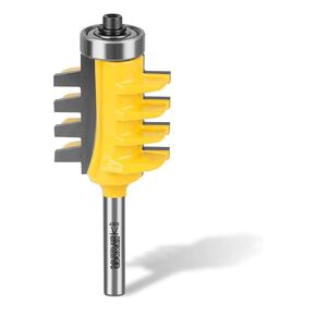 Kowood 1/4" Shank Reversible Finger Glue Joint Router Bit for Woodworking. Bearing Finger Joint for DIY Door Table Cabinet Shelve Furniture