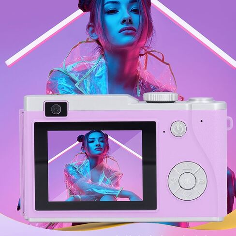 Digital Camera for Photography, Autofocus 48MP Vlogging Camera for YouTube with 2.4in Screen, 16X Digital Zoom, Compact Travel Camera, Flash, Anti Shake, for Teens Adult Beginner in Saudi Arabia