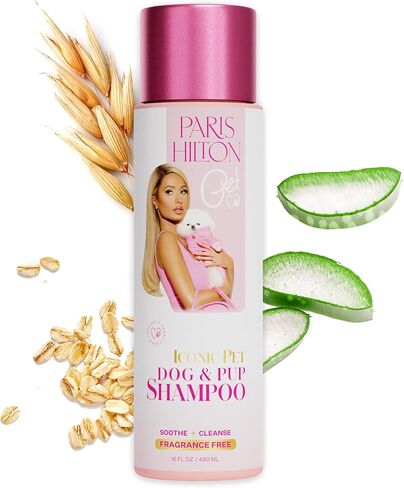 شامبو باريس هيلتون للكلاب - شامبو للحيوانات الأليفة برائحة البرغموت للكلاب والجراء، الشوفان المغذي والصبار، 480 مل - شامبو فاخر للكلاب من جميع السلالات in Kuwait