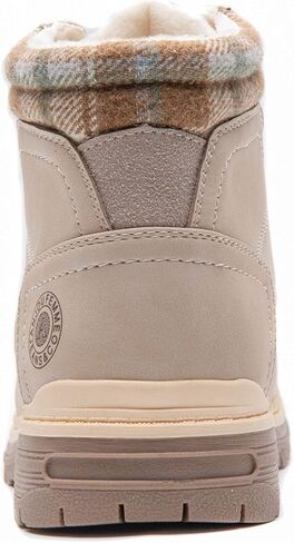 ANJOUFEMME Womens Hiking Snow Winter Boots - Outdoor Waterproof Lightweight Ankle Boots for Women Work Backpacking Boots FNW110-FNW08-BEIGE-6 in Saudi Arabia