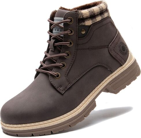 ANJOUFEMME Womens Hiking Snow Winter Boots - Outdoor Waterproof Lightweight Ankle Boots for Women Work Backpacking Boots FNW110-FNW08-BEIGE-6 in Saudi Arabia