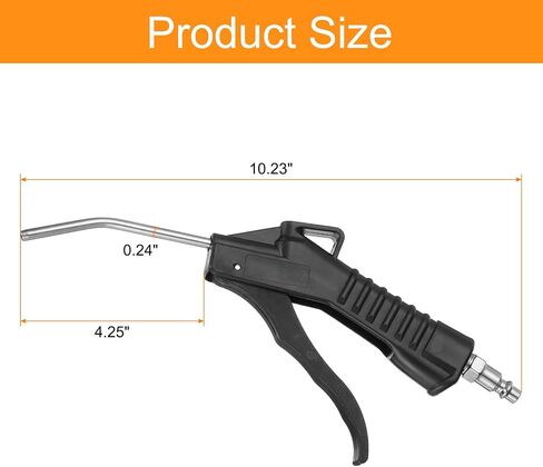 HARFINGTON 8pcs Air Blow Gun High Flow Air Compressor Blow Gun with 1/4" NPT Male Air Plug and Angled Bent for Industrial Household Air Tools Removing Dust Cleaning in Saudi Arabia