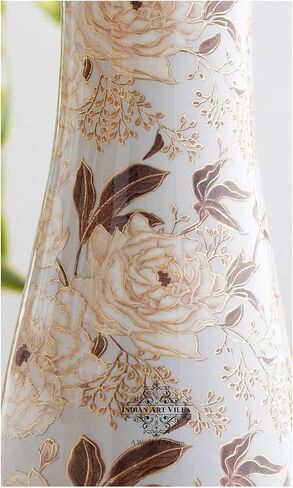 Indian Art Villa Pure Copper Half Hammered and Grey Silk Finish Vase Shape Bedroom Bottle, Volume -48 Oz in Saudi Arabia