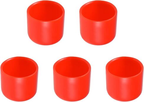 Screw Thread Protector Cover Rubber End Caps, [for Screw, Bolt] - 24mm ID/Red/5pcs in Saudi Arabia