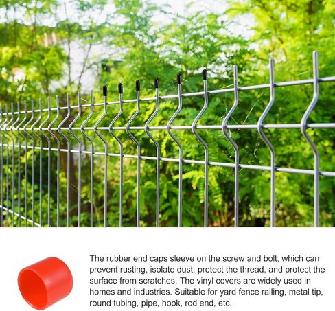 Screw Thread Protector Cover Rubber End Caps, [for Screw, Bolt] - 24mm ID/Red/5pcs in Saudi Arabia