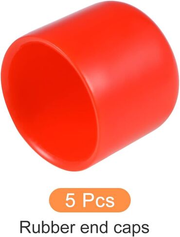 Screw Thread Protector Cover Rubber End Caps, [for Screw, Bolt] - 24mm ID/Red/5pcs in Saudi Arabia