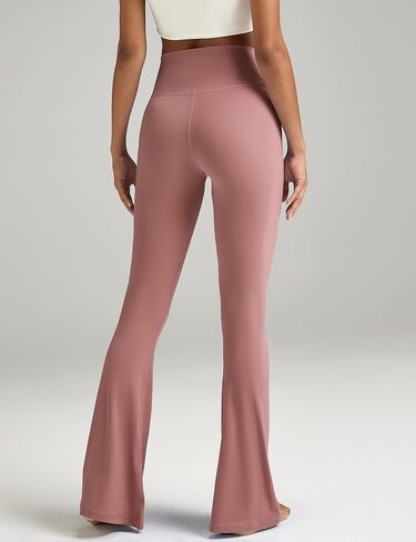 Women's Crossover Flare Leggings, High Waisted Wide Leg Flared Yoga Pants in Kuwait