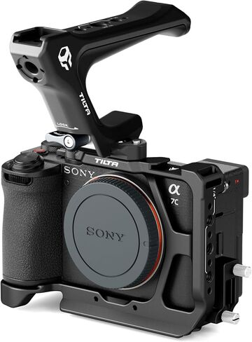 Tilta Base Kit for a7C II / a7C R | Includes: Full Camera Cage | LWS Baseplate | NATO Top Handle | 15mm rods | 18mm NATO Rail Attachment (Black) in Kuwait