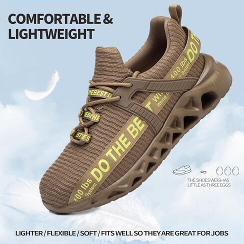 Non Slip Steel Toe Shoes for Men Women Comfortable Work Shoes Lightweight Safety Composite Toe Shoes in Kuwait