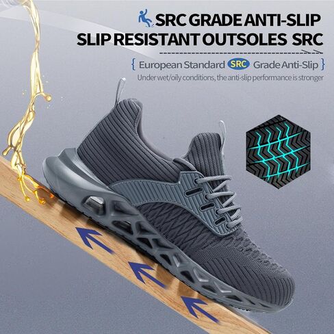 Non Slip Steel Toe Shoes for Men Women Comfortable Work Shoes Lightweight Safety Composite Toe Shoes in Kuwait