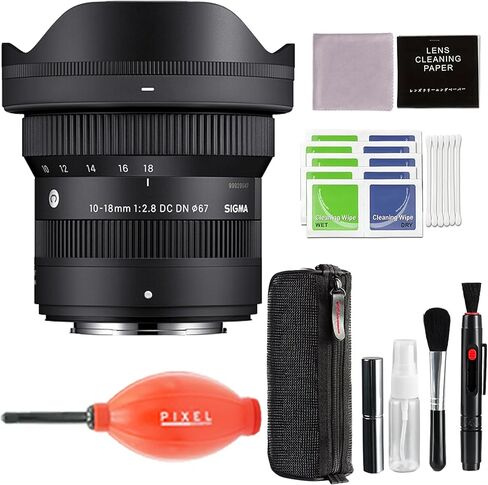 Sigma 10-18mm f/2.8 DC DN Contemporary Lens for Fujifilm-X Mount with Pixel Advance Accessories and Travel Bundle | 207975 | Sigma 10-18mm f/2.8 Fuji in Kuwait