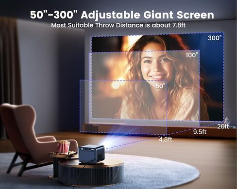 [معتمد من Netflix وصوت Dolby] جهاز عرض 4K مع Wifi6 وبلوتوث، WiMiUS 700ANSI Native 1080P 6D التركيز التلقائي وجهاز عرض ذكي للمسرح المنزلي Keystone، جهاز عرض أفلام خارجي مع تطبيقات Netflix 7000+ in Kuwait