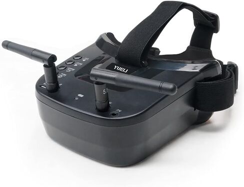 YueLi FPV Goggles VR009 سماعة فيديو 5.8G 40CH HD 3 بوصة 16:9 عرض 5.8 جيجا هرتز نظارات FPV صغيرة لملحقات DJI Avata Drone لـ FPV Quadcopter Drone Quadcopters FPV Racing (أسود) in Kuwait