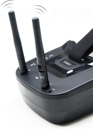 YueLi FPV Goggles VR009 سماعة فيديو 5.8G 40CH HD 3 بوصة 16:9 عرض 5.8 جيجا هرتز نظارات FPV صغيرة لملحقات DJI Avata Drone لـ FPV Quadcopter Drone Quadcopters FPV Racing (أسود) in Kuwait