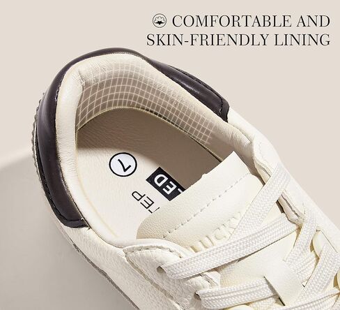 LUCKY STEP Women's Fashion Sneakers Tennis Shoes Casual Neutral Comfortable Walking Shoes Running Trendy Gym Workout Shoes in Kuwait